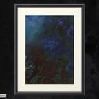 作品『原画』エレガントでクラシックな上品さがガーリーで青紫な植物がお洒落 グラフィック絵画