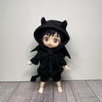 作品悪魔ちゃんつなぎ 長袖 黒 尻尾、羽付き