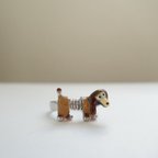 作品 ё 犬 リング ダックスフンド ダックスフント バネ