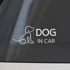 作品【綺麗に剥がせる】 DOG IN CAR カッティングステッカー  犬　ワンチャン　愛犬　車　ステッカー