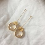 作品no.９【ピアス／イヤリング】goldと小さな淡水パール