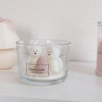 作品mini bear glass candle 〜ミニベア グラスキャンドル〜　韓国キャンドル　キャンドル　韓国インテリア　韓国雑貨