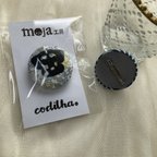 作品数量限定：花柄くるみボタンブローチ【moja工房×CODILHA。】