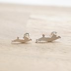 作品『nyan』 Pierced Earrings / SV925 ≪送料無料≫ 猫 ねこ ネコ