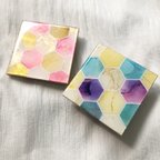 作品hexagon tile style コースターパネル2枚set
