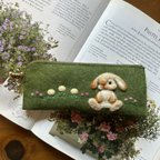 作品💚うさぎと春の花のペンケース💚