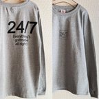 作品勇気湧く！ メンズ ロンＴ《ヘザーグレー》 メンズM～XXL（3L）/ユニセックス 長袖Tシャツ