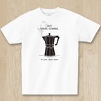 作品コーヒーポット_black【7.4oz 厚手生地 ホワイト Tシャツ メンズ レディース 】