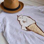 作品真夏の！ソフトクリーム猫　Tシャツ　