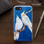 作品オカメインコイラストiPhone SE2/SE3用ケース（6/6S/7/8にも対応）