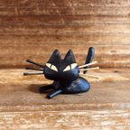 作品置物「黒猫」