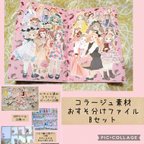 作品B ハミルドール コラージュ素材 おすそ分けファイル カット済み ダイカット バラメモ フレークシール 海外作家