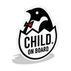 作品【ステッカー/マグネット】CHILD ON BOARD カーマグネット アウトドア ベビーペンギン ベビーインカー