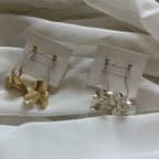 作品【stainless】お花タッセルピアス/イヤリング 