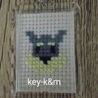 作品クロスステッチ刺繍キーホルダーシュナウザー