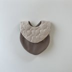 作品【即納】 heart quilt bib［ivory］