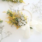 作品mimosa 春の花ミモザのワイヤーリース【季節限定商品】