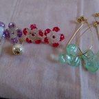 作品レジン×フラワーピアス💠