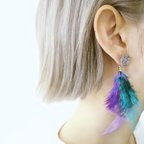 作品フェザーピアス 2ウェイ vintage btn earrings 2way <PE3-0420>