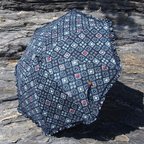 作品着物リメイク日傘＊久留米絣から作ったフリル付き日傘, Kimono upcycling