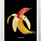 作品バナナシリーズ7/８　　ポスター　 A4　アートポスター  　アート（イラスト・グラフィック）seiで検索　フルーツ　バナナ　554
