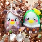 作品【2個セット】ツリーあまびえ&トナカイあまびえ  ♡クリスマス ハンドメイドオリジナルキャンドル♡ウーリーWOOOLY♡