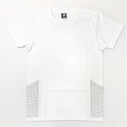 作品サイドポケット〜XSサイズ　Tシャツ　ホワイトxドット　＜送料無料＞