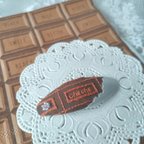 作品【期間限定セミオーダー】板チョコ/パッチンピン/刺繍/バレンタイン/ヘアピン/フェイクスイーツ