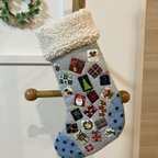 作品❤️パッチワーク、キルトのクリスマス飾り靴下　パッチワーク小物　キルト小物　クリスマスプレゼント　クリスマスオーナメント　クリスマスインテリア