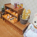 作品ミニチュア家具(1/12) パン屋さんの商品棚