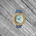 作品Bamboo wooden Watch Simplement Design  ナチュラル×グレー