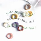 作品▷SALE ◁【サイズセレクト】chubby ring s ☽ 9color   ⌘クリアリング 透明 リング 指輪 いびつ マーブルリング