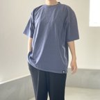 作品『2024新作』【ユニセックス】ピグメント加工ビッグシルエットTシャツ【ブルー】