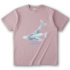 作品ザトウクジラ親子のオーガニックコットンTシャツ