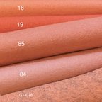作品【フェルト】温かいオレンジグループから好きな色を選ぶ  ウールフェルト　カラーフェルト　フェルト生地　ウール100％フェルト：110色　20X30cm　厚さ1㎜　