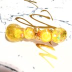 作品【レモン　サワー】お酒　シリーズ　ヘアクリップ　キラキラ　レジン　