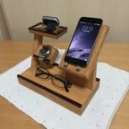 作品【S】スマホスタンド・腕時計・メガネ・アクセサリー上下小物置き