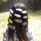 作品ビーズ刺繍のヘアピン　