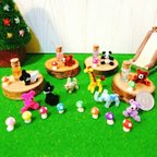 作品メガプチちび動物✨切り株セット🎄