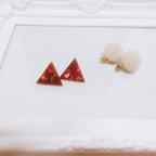 作品新作☆べっ甲 ピアス☆ファーキャッチ☆