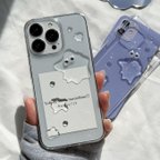 作品お目目つき水たまりケース                             iPhoneケース　スマホケース　　　iPhone全機種対応　