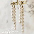 作品double long pearl ♡ white《ピアス》