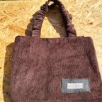 作品☆冬物SALE☆コーデュロイBAG　ブラウン