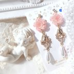 作品桜の美苑限定作品  ミソノ 金具交換可能 k16gp ネジ式earring 