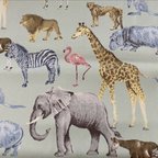 作品新品　50×110ハンドメイド　生地　動物柄　エコバッグ