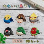 作品かわいい 鳥 ワッペン 3枚セット 日本製 帽子につける アイロン 接着 動物 アップリケ セキセイインコ スズメ オカメインコ ブンチョウ メジロ 