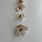 作品Viola earrings[L] {clear pink×creamy pale pink beads}