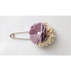 作品《フェルトフラワー》 ストールピン ピアス  イヤリング ハンドメイド フェルト アクセサリー 花束 ブーケ  着物 浴衣 髪飾り