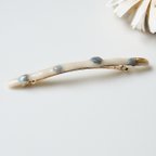 作品「stick」bubble  long barrette   ivory  