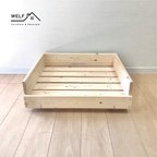 作品ペット用木製ベッド